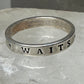 True Love Waits ring word band size 7 sterling silver women