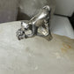 Cat ring  kitten with ball of yarn size 7.25 sterling silver women