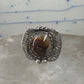 Fire Agate ring Navajo tribal sterling silver size 6.25 women