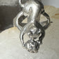 Cat ring  kitten with ball of yarn size 7.25 sterling silver women