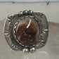 Fire Agate ring Navajo tribal sterling silver size 6.25 women