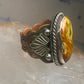 Turquoise ring Navajo sterling silver size 10.75  copper band scalloped  women men