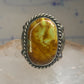 Turquoise ring Navajo sterling silver size 10.75  copper band scalloped  women men