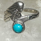 Mermaid ring turquoise size 6.75 sterling silver women