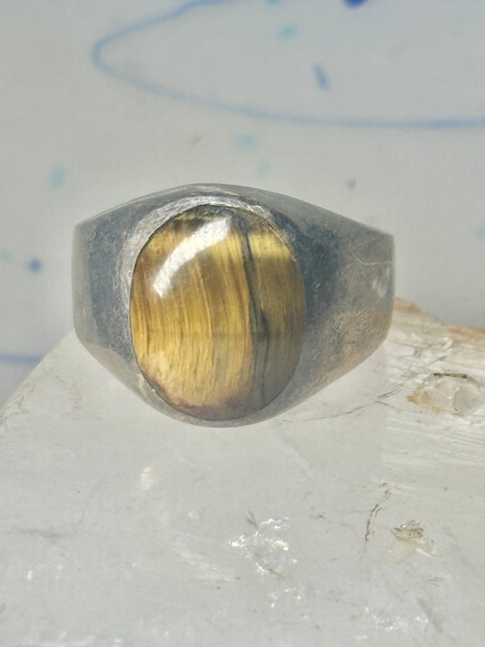Tiger Eye ring size 13.50 southwest band sterling silver women men