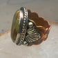 Turquoise ring Navajo sterling silver size 10.75  copper band scalloped  women men