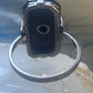 Art Deco ring Onyx pearl mourning band pinky size 5.25 sterling silver women