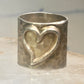 Heart ring Mexico wide band size love Valentine sterling silver women