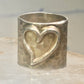 Heart ring Mexico wide band size love Valentine sterling silver women