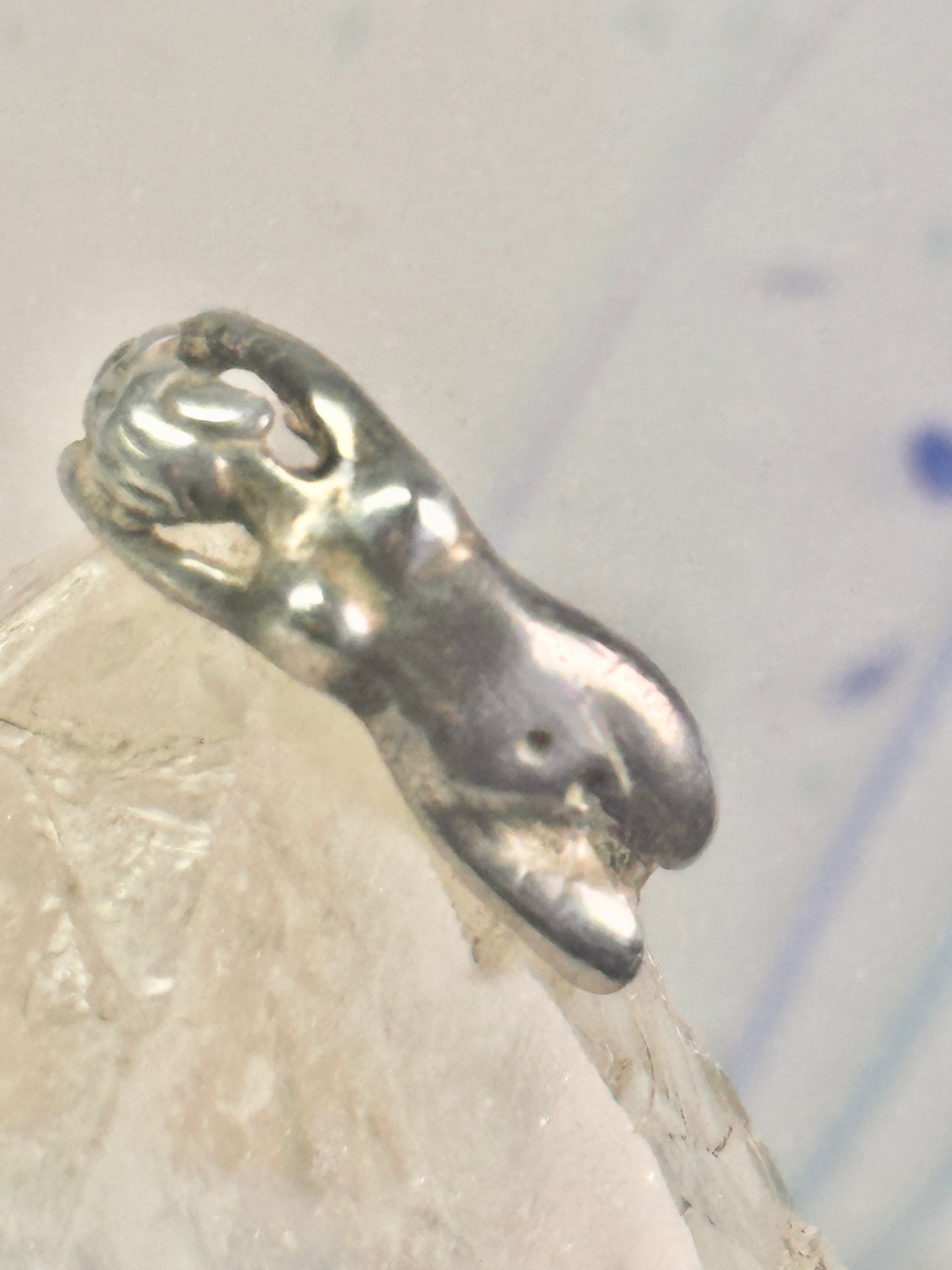 Naked lady ring woman nude band sterling silver size 4.75 women