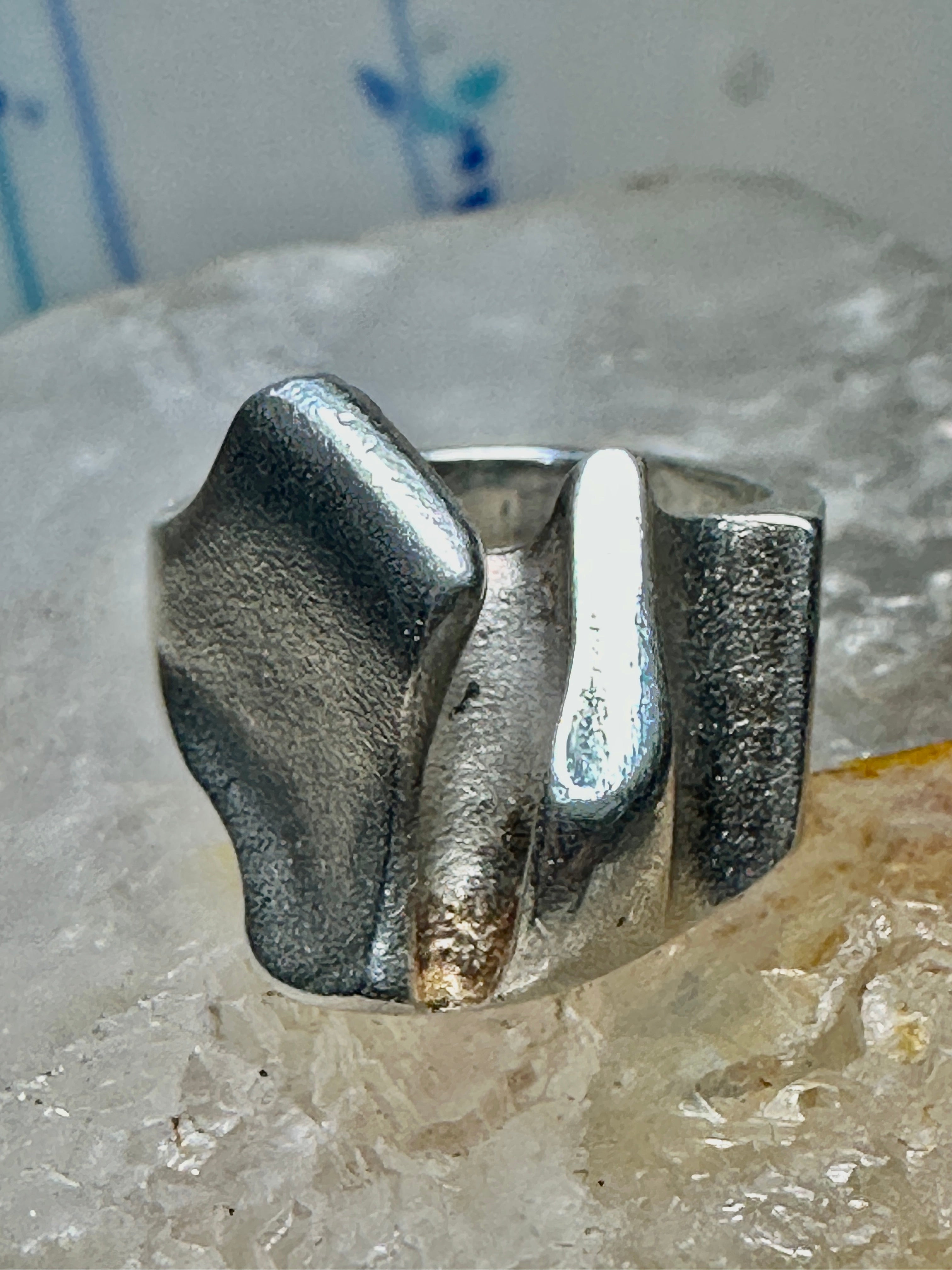 Lapponia ring Brutalist band size 5 sterling silver women Finland