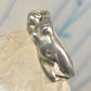 Nude lady ring figurative pinky band size 4.25 sterling silver women