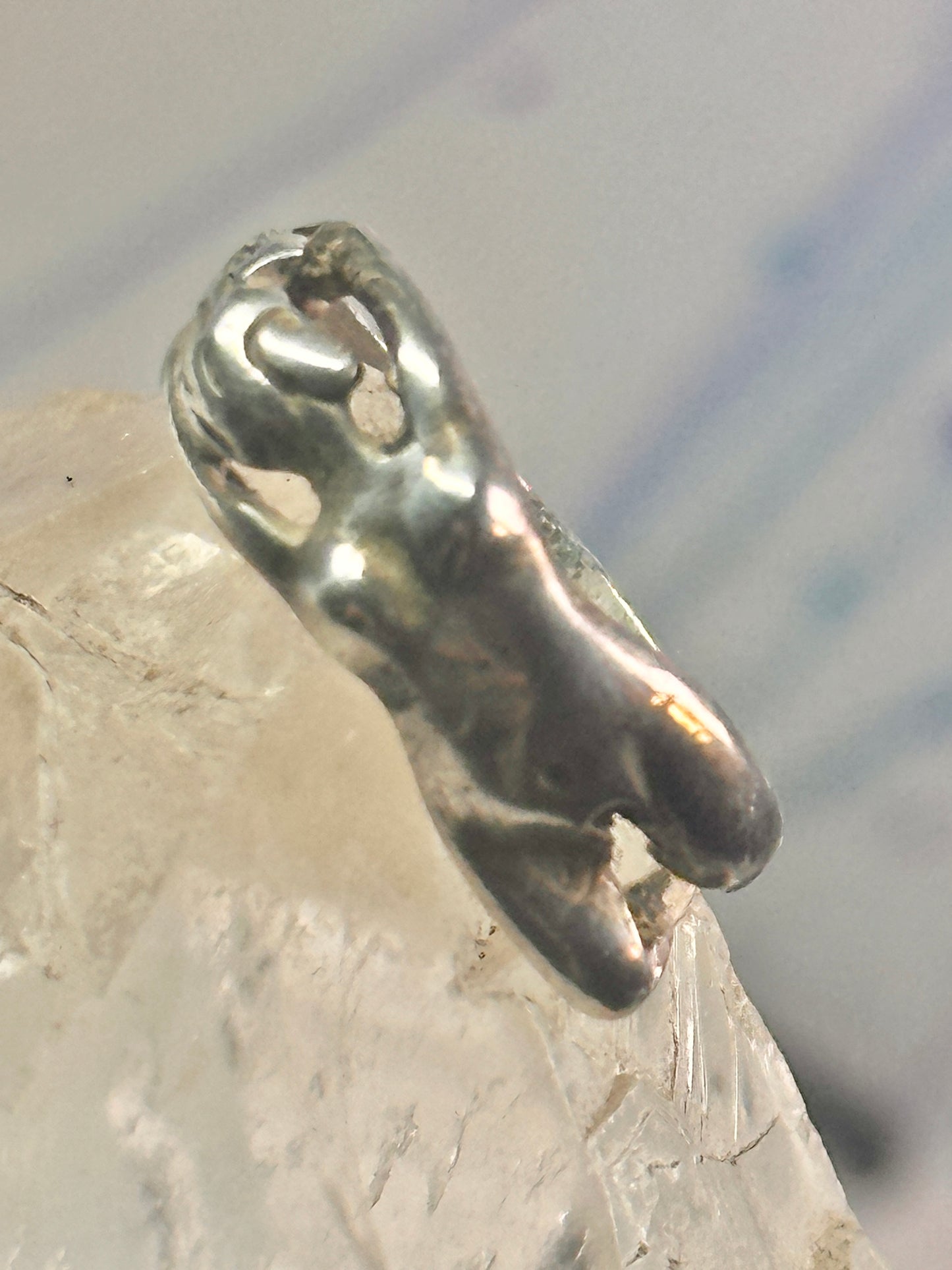 Naked lady ring woman nude band sterling silver size 4.75 women