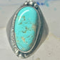 Navajo Turquoise ring size 11 heavy old sterling silver women men