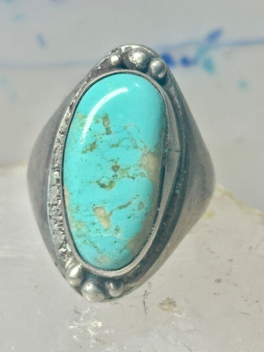 Navajo Turquoise ring size 11 heavy old sterling silver women men