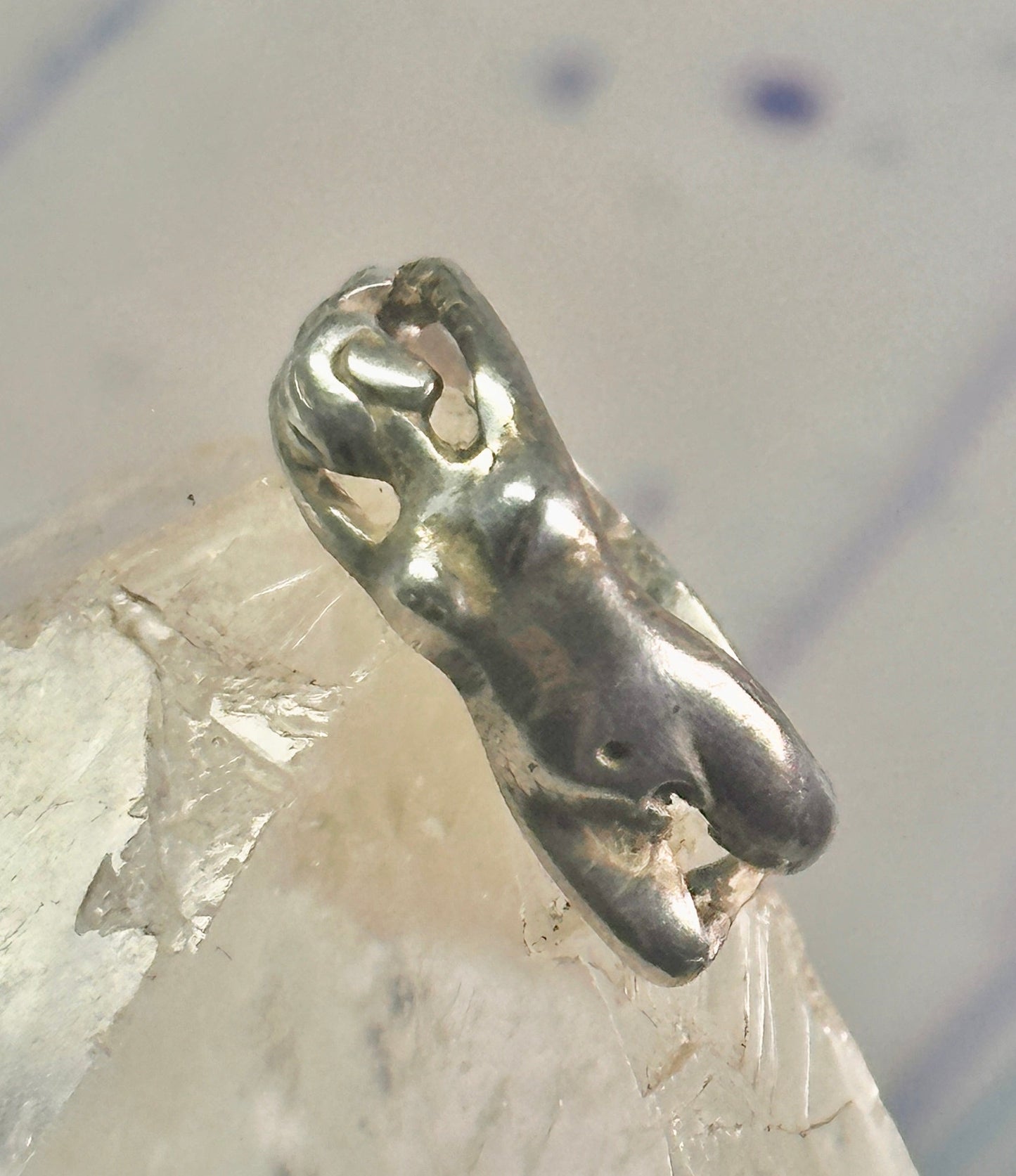 Naked lady ring woman nude band sterling silver size 4.75 women