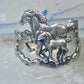 Horse ring w Colt band pinky size 7.75 southwest cowgirl sterling silver women girls