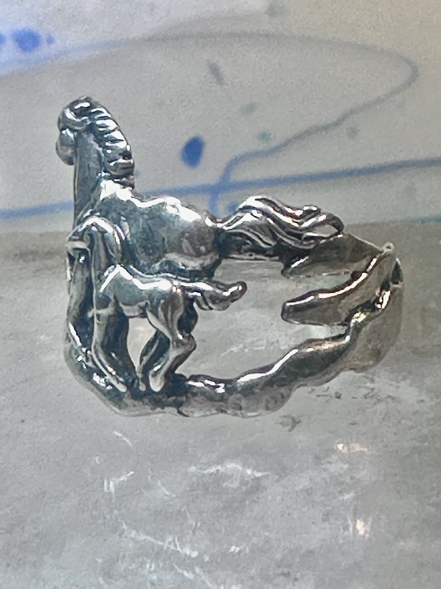 Horse ring w Colt band pinky size 7.75 southwest cowgirl sterling silver women girls