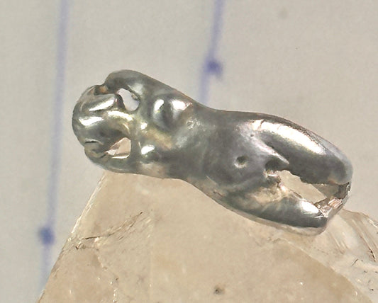 Nude lady ring figurative band sterling silver size 5 women