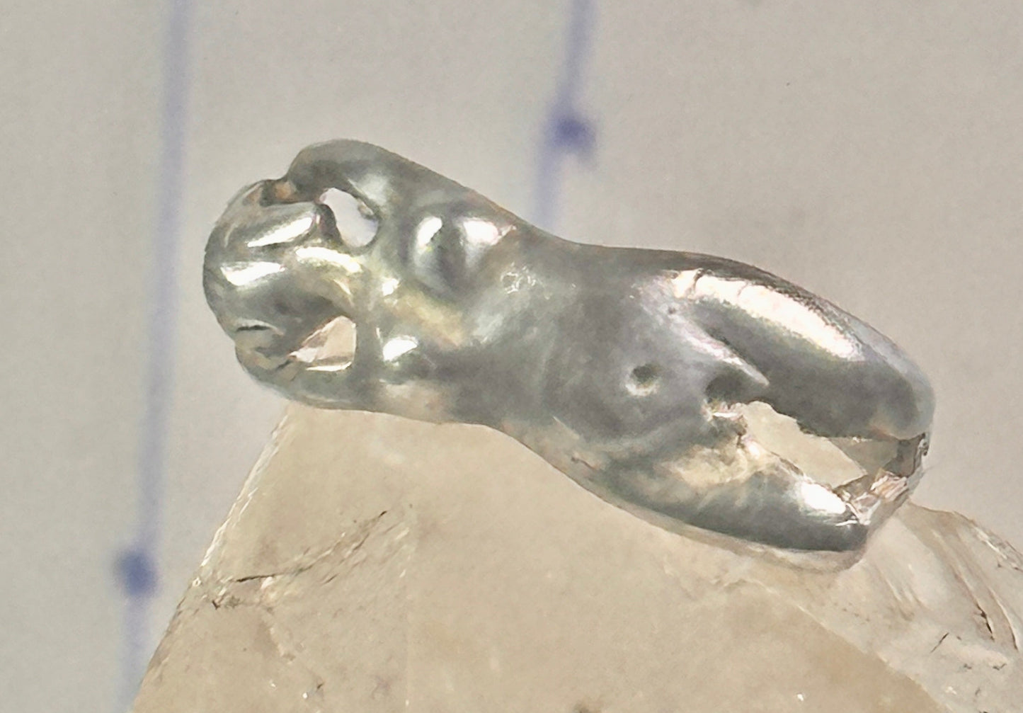 Nude lady ring figurative naked band size 4.5 sterling silver women