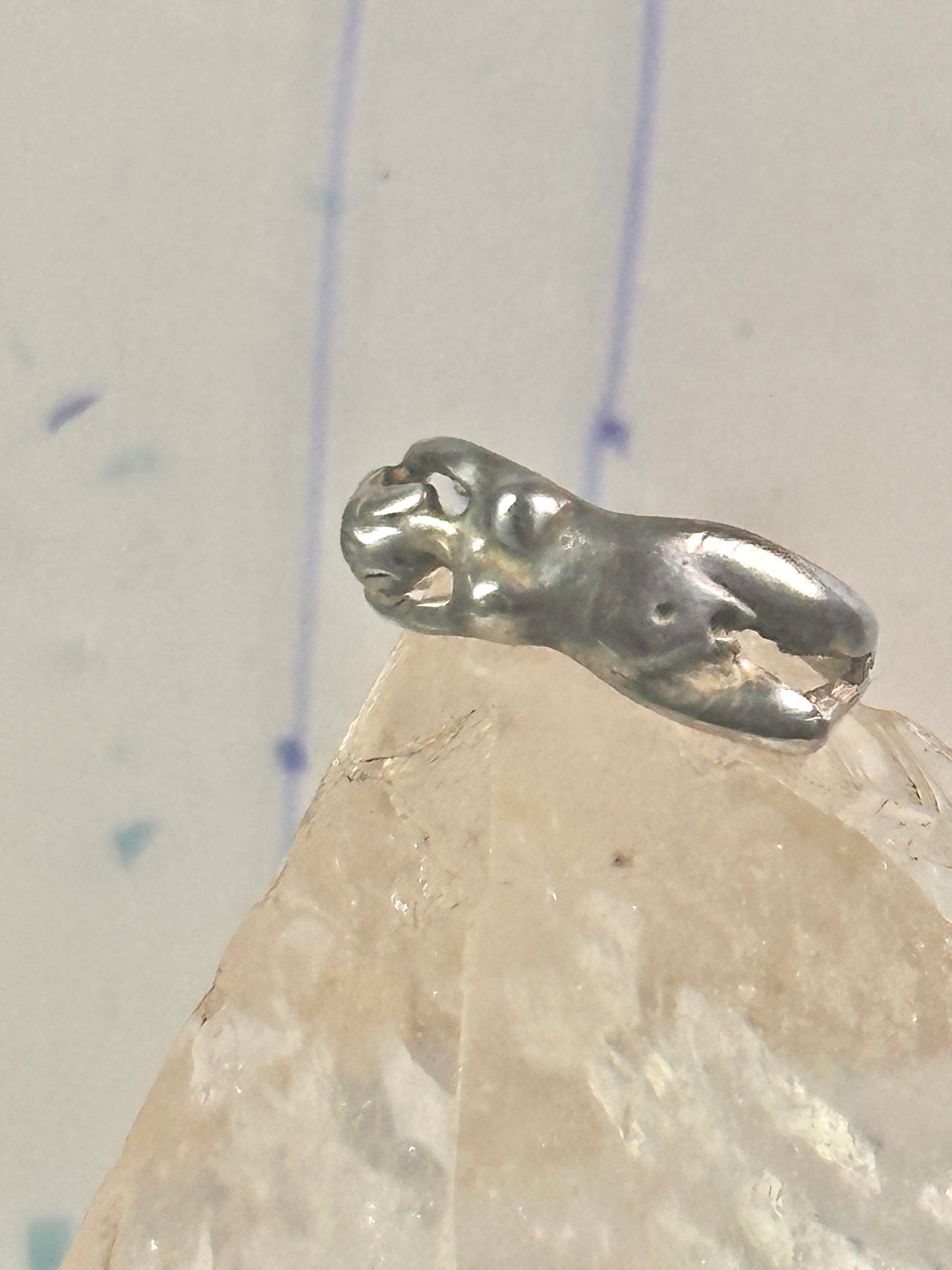 Naked lady ring woman nude band sterling silver size 4.75 women