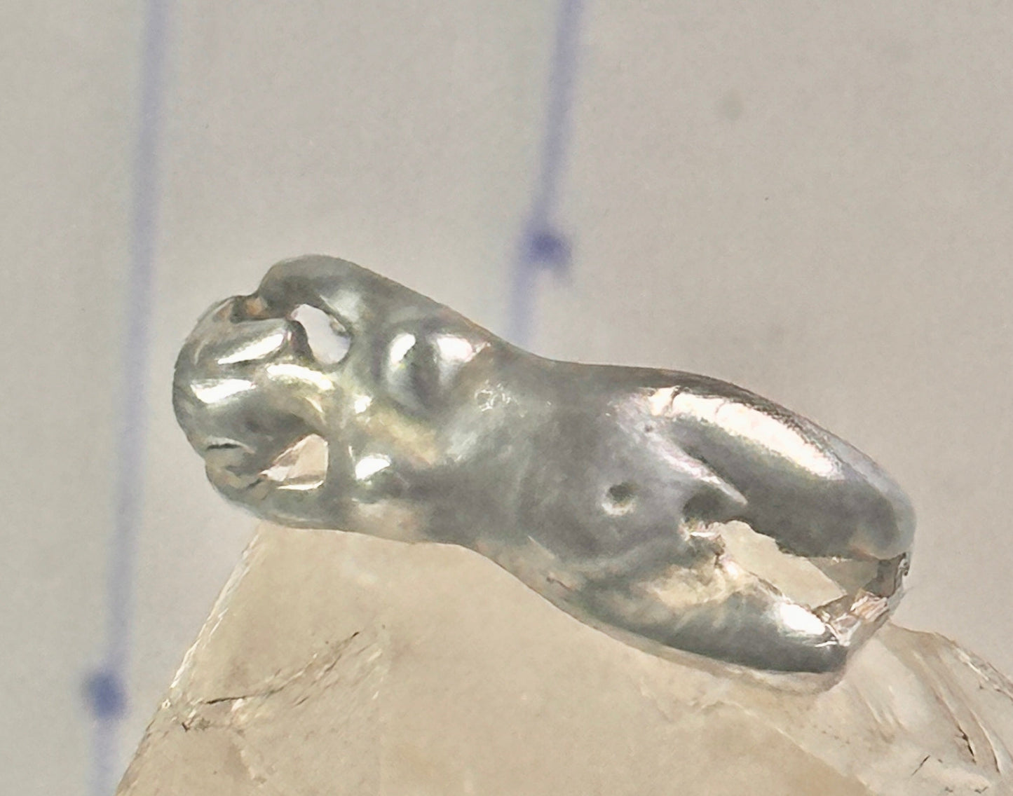 Naked lady ring woman nude band sterling silver size 4.75 women
