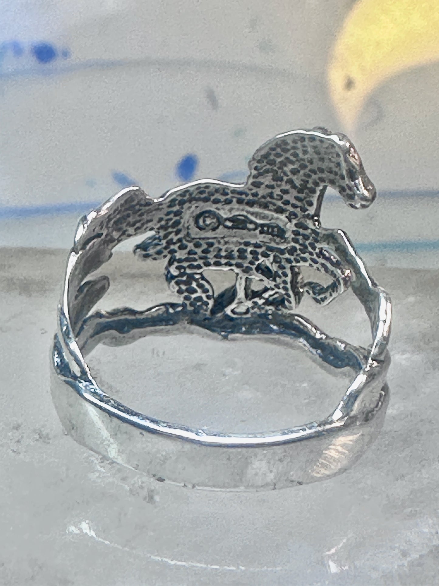 Horse ring w Colt band pinky size 7.75 southwest cowgirl sterling silver women girls