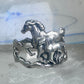 Horse ring w Colt band pinky size 7.75 southwest cowgirl sterling silver women girls