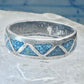 Zuni ring wedding band turquoise size 6 sterling silver women men
