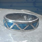 Zuni ring wedding band turquoise size 6 sterling silver women men
