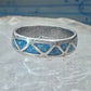 Zuni ring wedding band turquoise size 6 sterling silver women men