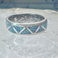 Zuni ring wedding band turquoise size 6 sterling silver women men