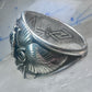 Eagle ring Zuni Patsy Allopowa band sterling silver size 14.75 men
