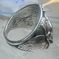 Eagle ring Zuni Patsy Allopowa band sterling silver size 14.75 men