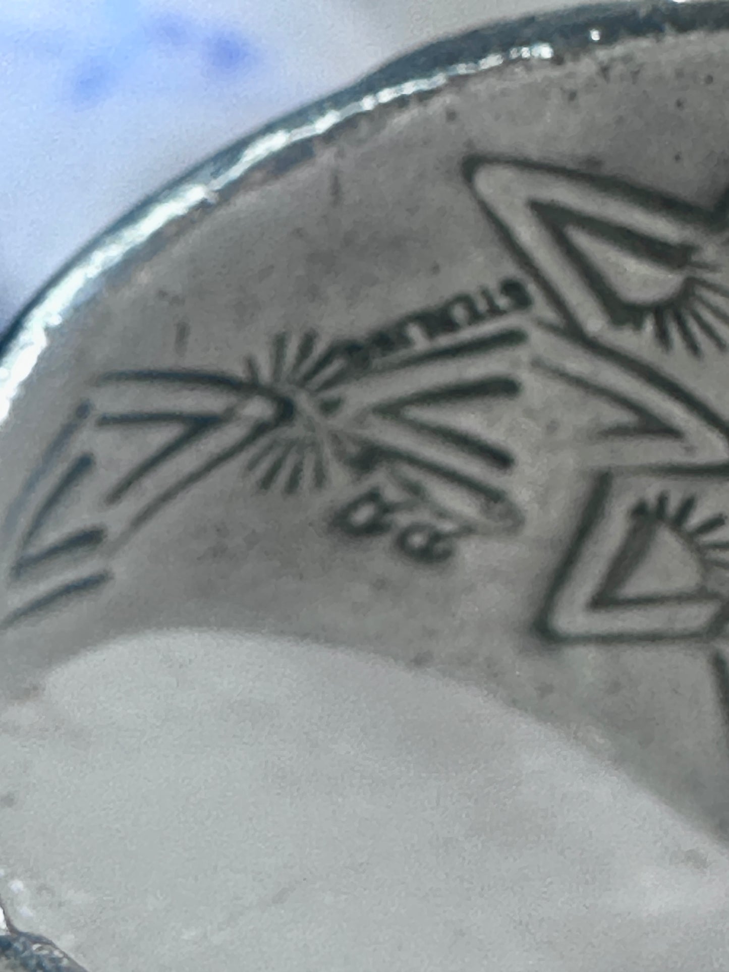 Eagle ring Zuni Patsy Allopowa band sterling silver size 14.75 men