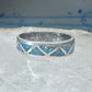 Zuni ring wedding band turquoise size 6 sterling silver women men