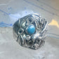 Eagle ring Zuni Patsy Allopowa band sterling silver size 14.75 men