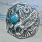 Eagle ring Zuni Patsy Allopowa band sterling silver size 14.75 men