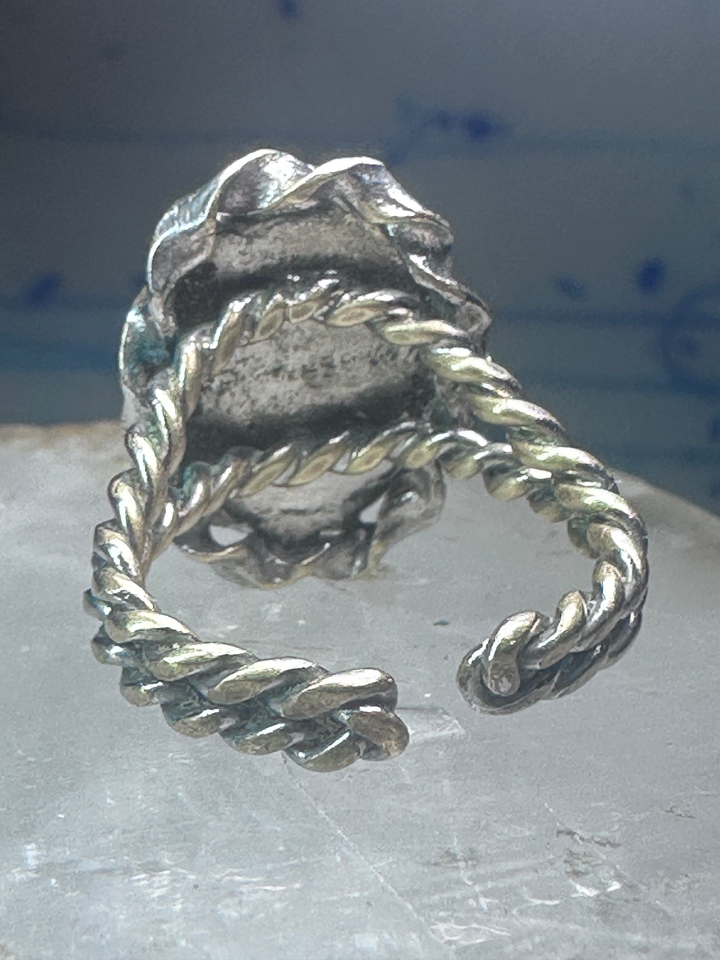 Stone band size 5 adjustable southwest women girls mystery metal perhaps plate Germany