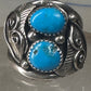 Navajo ring turquoise size 10.75 sterling silver women men