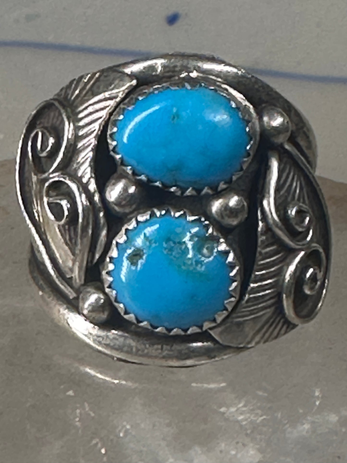 Navajo ring turquoise size 10.75 sterling silver women men