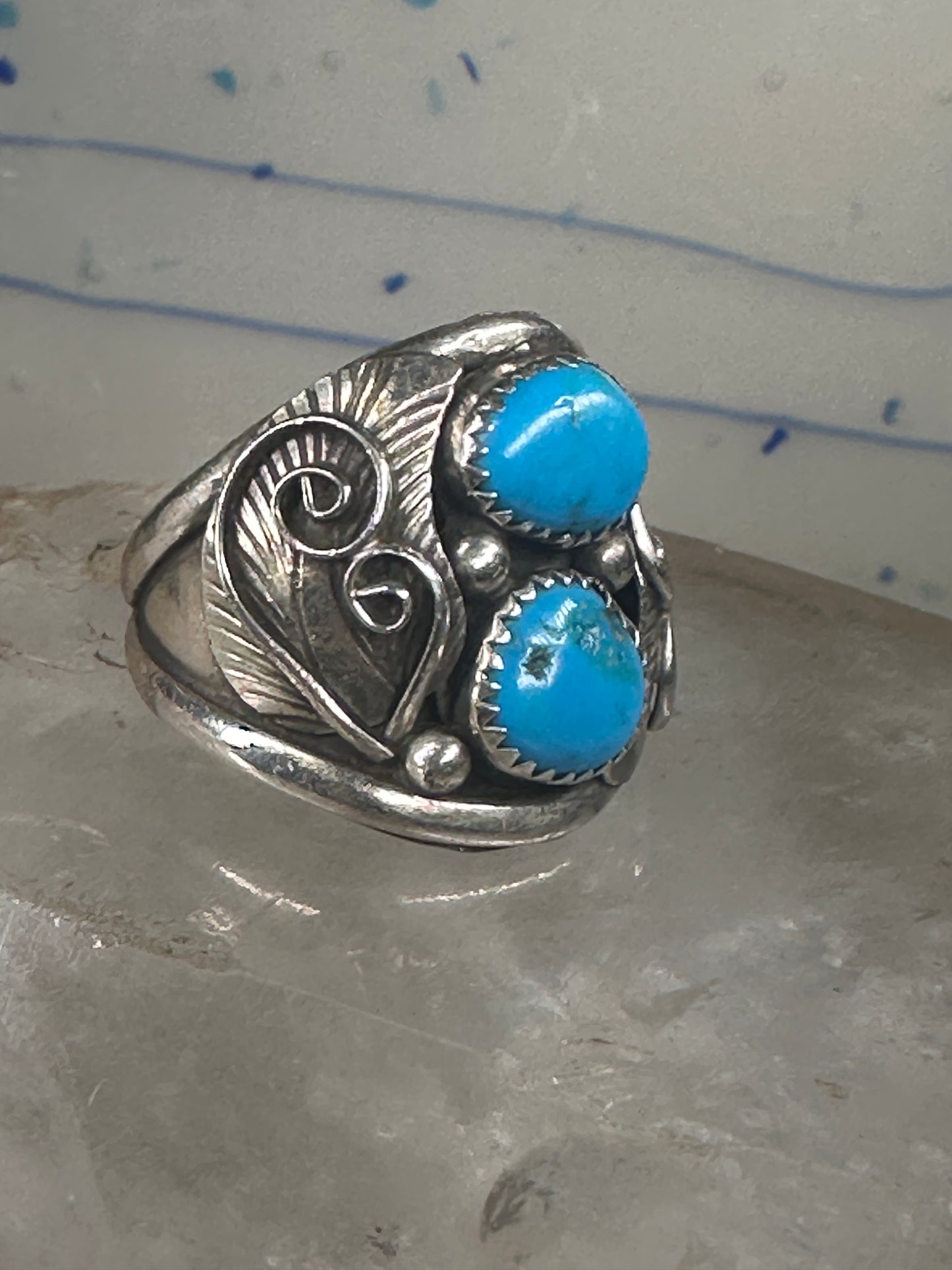 Navajo ring turquoise size 10.75 sterling silver women men