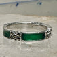 Judith Jack ring Wedding green enamel band marcasites stacker size 8 sterling silver women