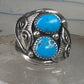 Navajo ring turquoise size 10.75 sterling silver women men