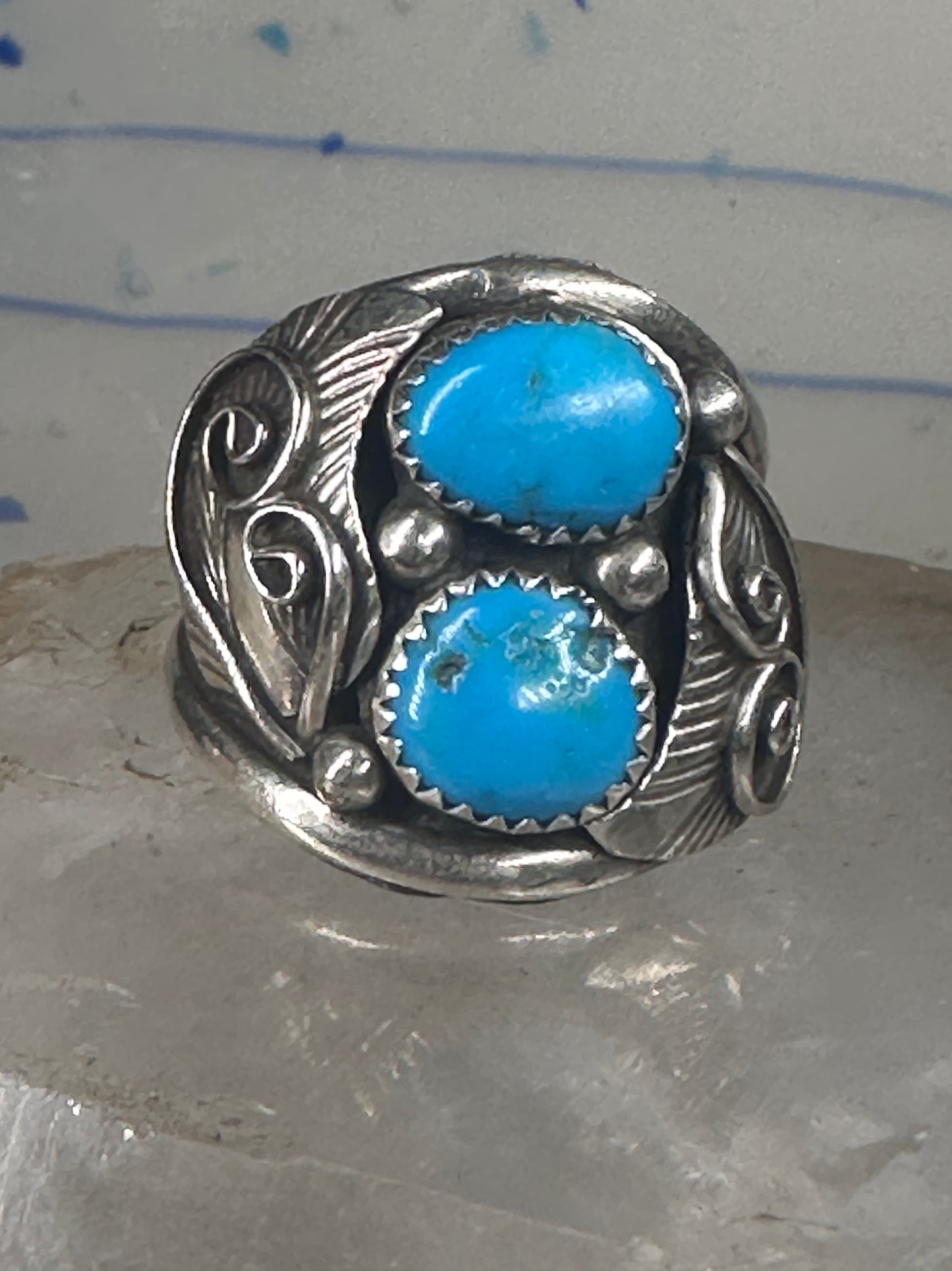 Navajo ring turquoise size 10.75 sterling silver women men