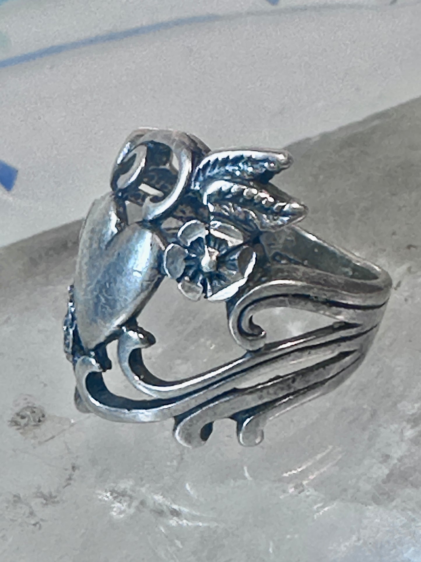 Heart ring Navajo love band Valentine pinky sterling silver size 4.25 women girls