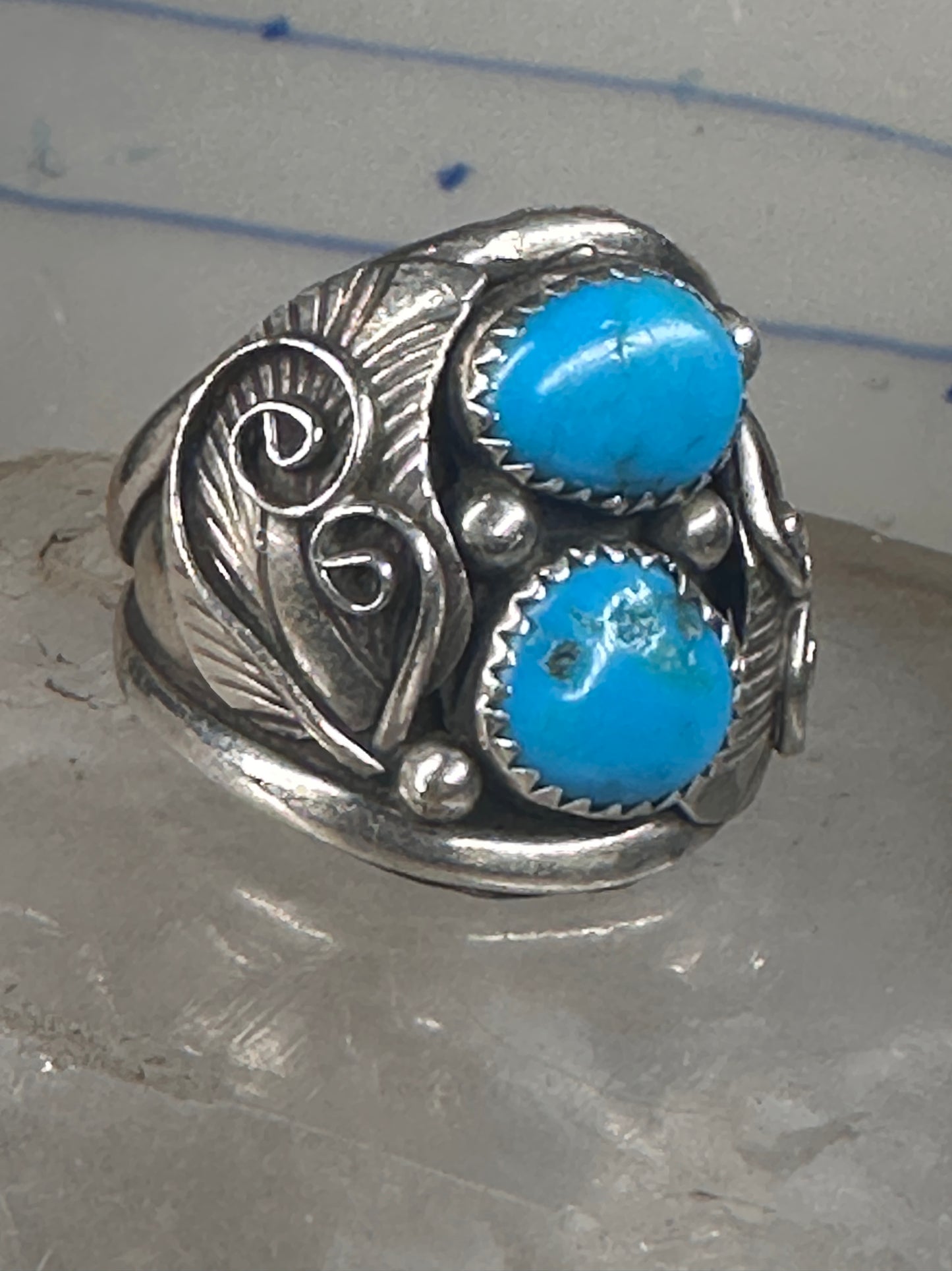 Navajo ring turquoise size 10.75 sterling silver women men