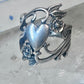Heart ring Navajo love band Valentine pinky sterling silver size 4.25 women girls
