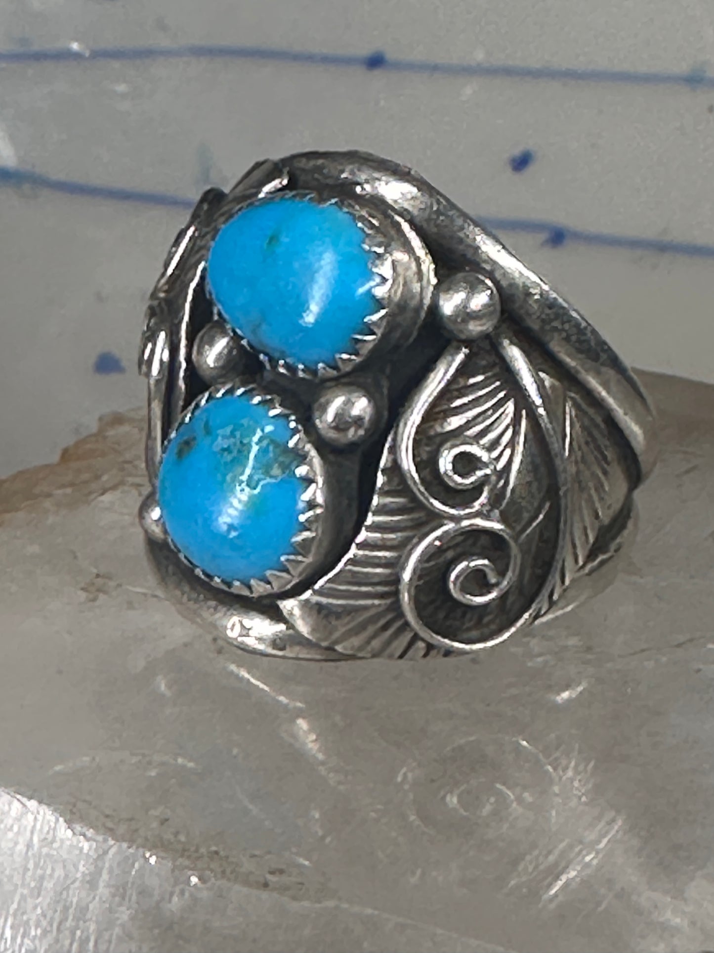 Navajo ring turquoise size 10.75 sterling silver women men