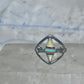 Vintage Zuni Mother of Pearl Inlay Band Ring - Sterling Silver - Size 6.25